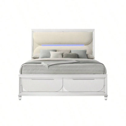 Tarian Pearl White Nightstand