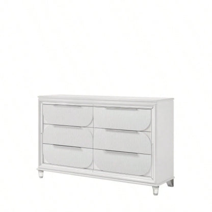 Tarian Pearl White Nightstand