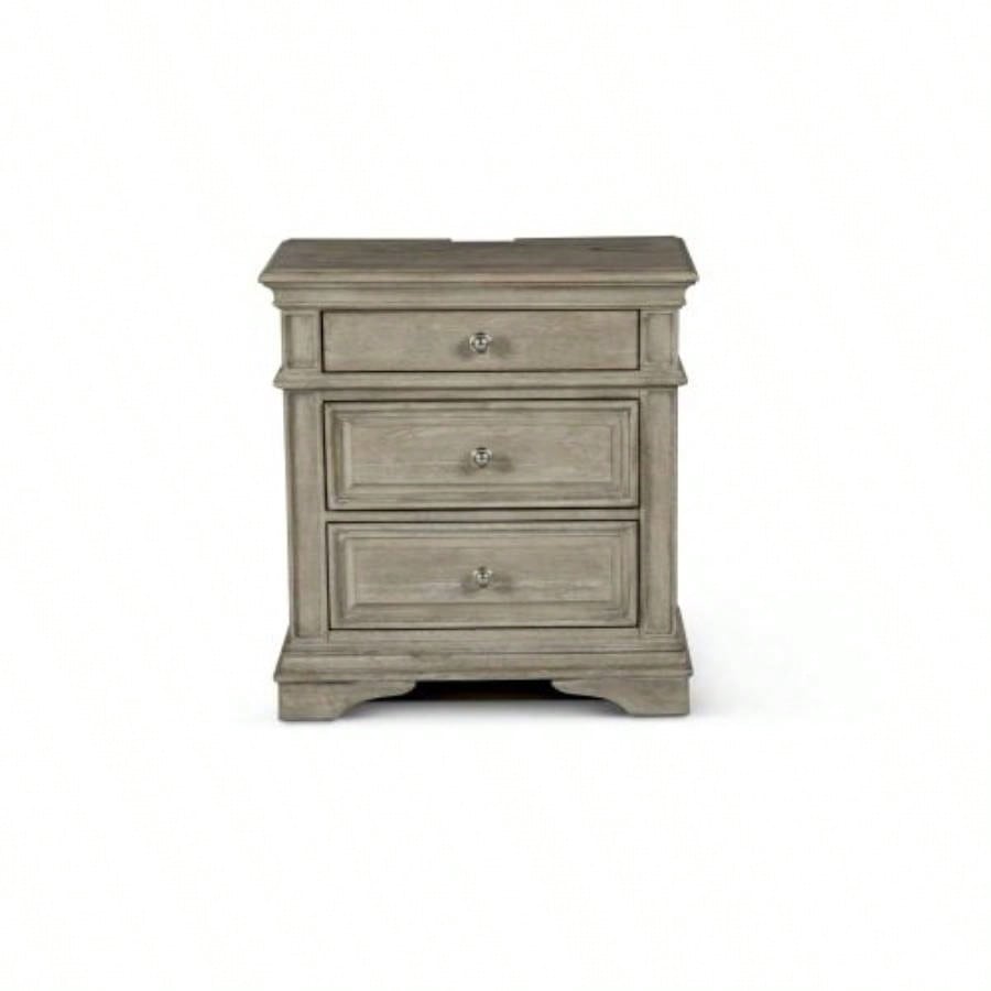 Highland Park - Nightstand With USB - Waxed Driftwood