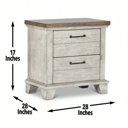 Bear - Nightstand - Pearl Silver