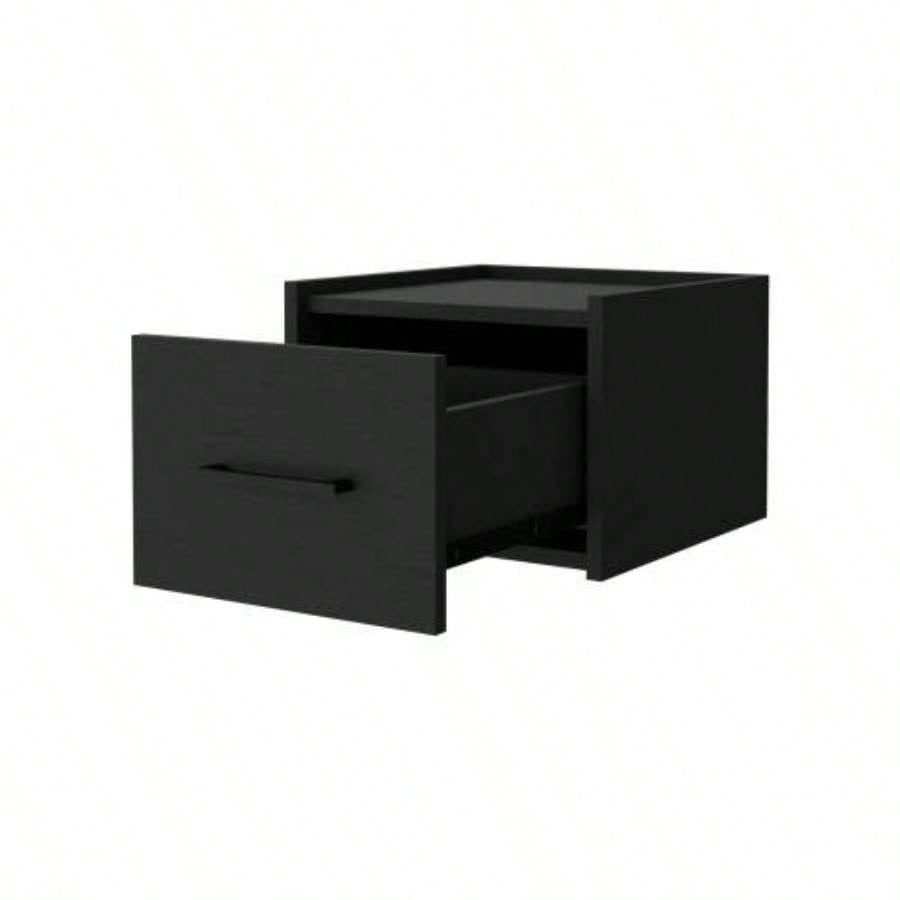 Black Wall - Mounted Floating Nightstand