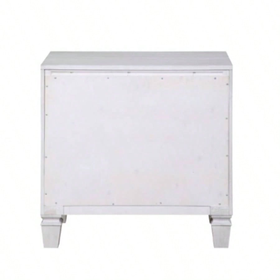 Katia Rustic Gray Weathered White Night Stand