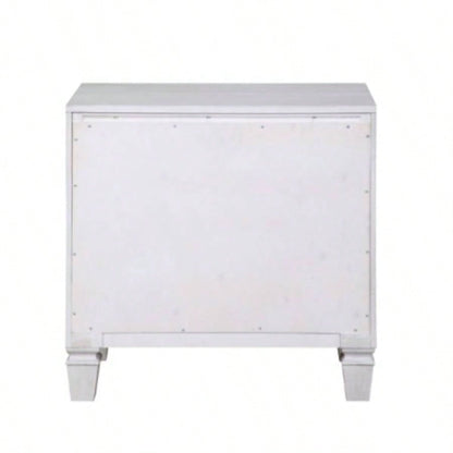Katia Rustic Gray Weathered White Night Stand