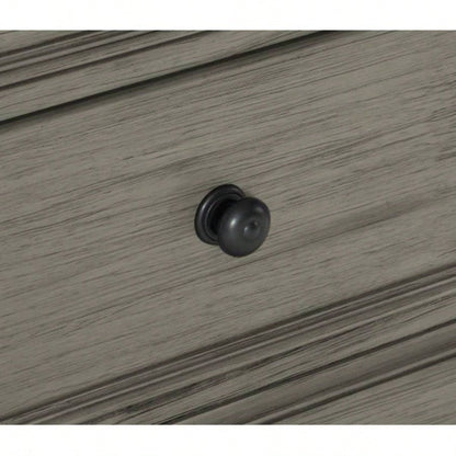 Transitional - Rustic Style Coffee and Antique Gray 2 - Drawer Nightstand 1pc Flat Knobs Classic Bedroom Furniture