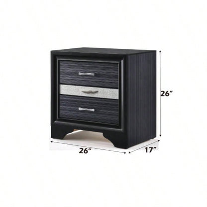 Naima Black Nightstand