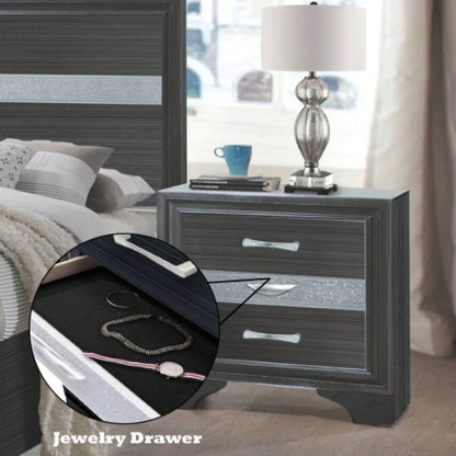 Naima Black Nightstand