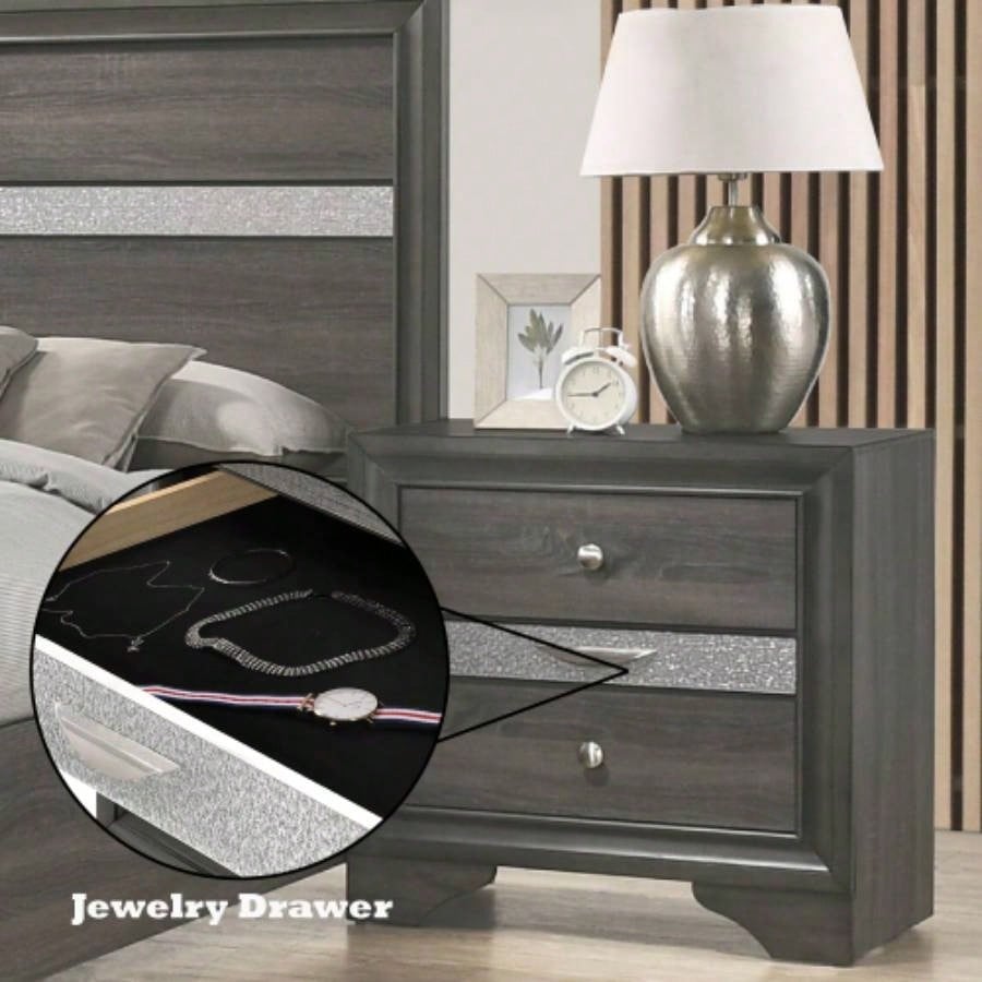 Naima Gray Nightstand