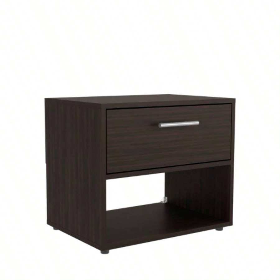 Nightstand, 1 Drawer, 1 Shelf, 4