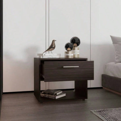 Nightstand, 1 Drawer, 1 Shelf, 4