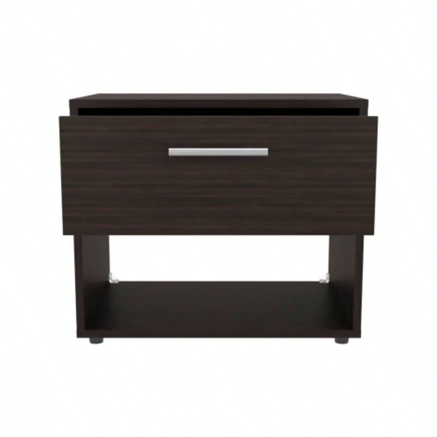 Nightstand, 1 Drawer, 1 Shelf, 4