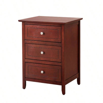 Transitional Cherry Nightstand Bedrooms