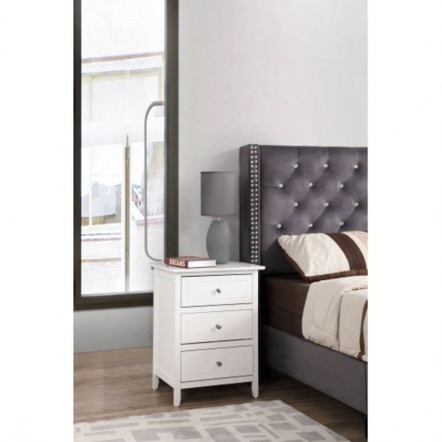 Transitional Cherry Nightstand Bedrooms