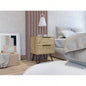 Nuvo Nightstand, Two Drawers, Hairpin