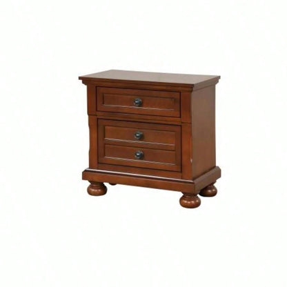 Sleek Cherry Nightstand Modern Spaces
