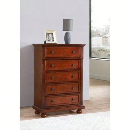 Sleek Cherry Nightstand Modern Spaces