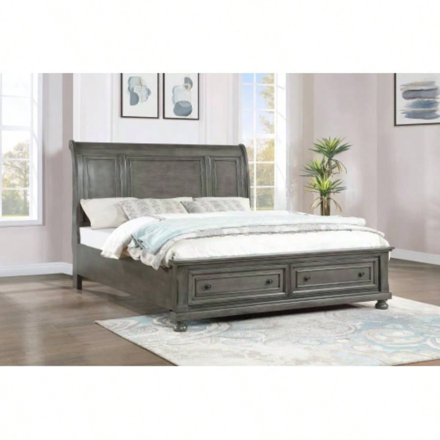 Sleek Cherry Nightstand Modern Spaces