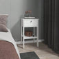 Nightstand, 1 Drawer, 1 Shelf, 4, White