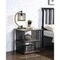 Zudora Antique Oak Black Nightstand