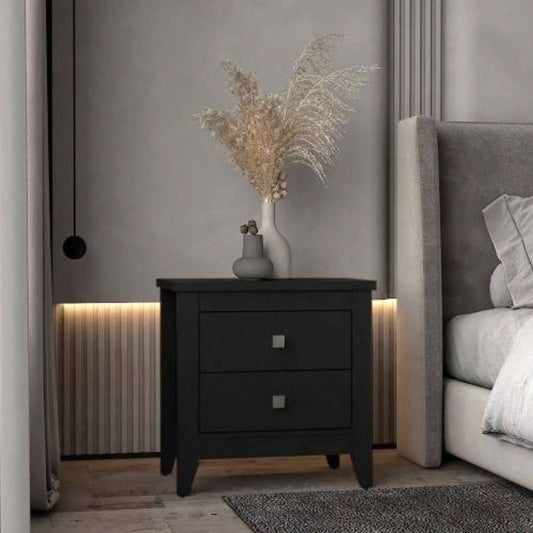 Windsor 2 - Drawer Nightstand Black Wengue