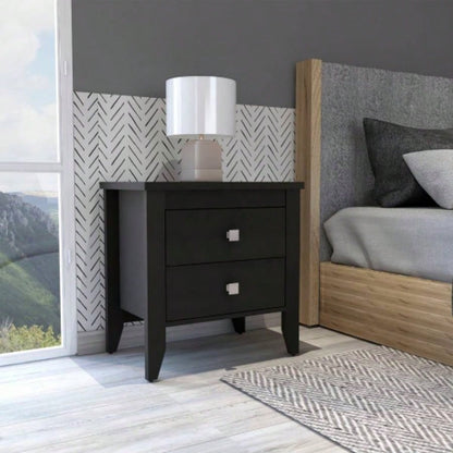 Windsor 2 - Drawer Nightstand Black Wengue