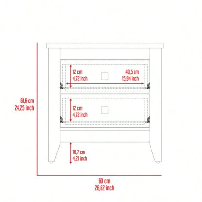 Windsor 2 - Drawer Nightstand Black Wengue
