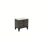 NIGHTSTAND in Dark Gray Oak Rustic Accents