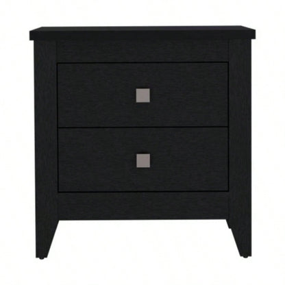 Nightstand More, Two Shelves, Four, Black Wengue