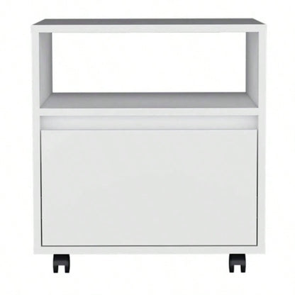 Nightstand Munyochi, One Drawer, White
