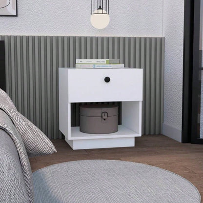 Nightstand Viliigili, One Drawer, White