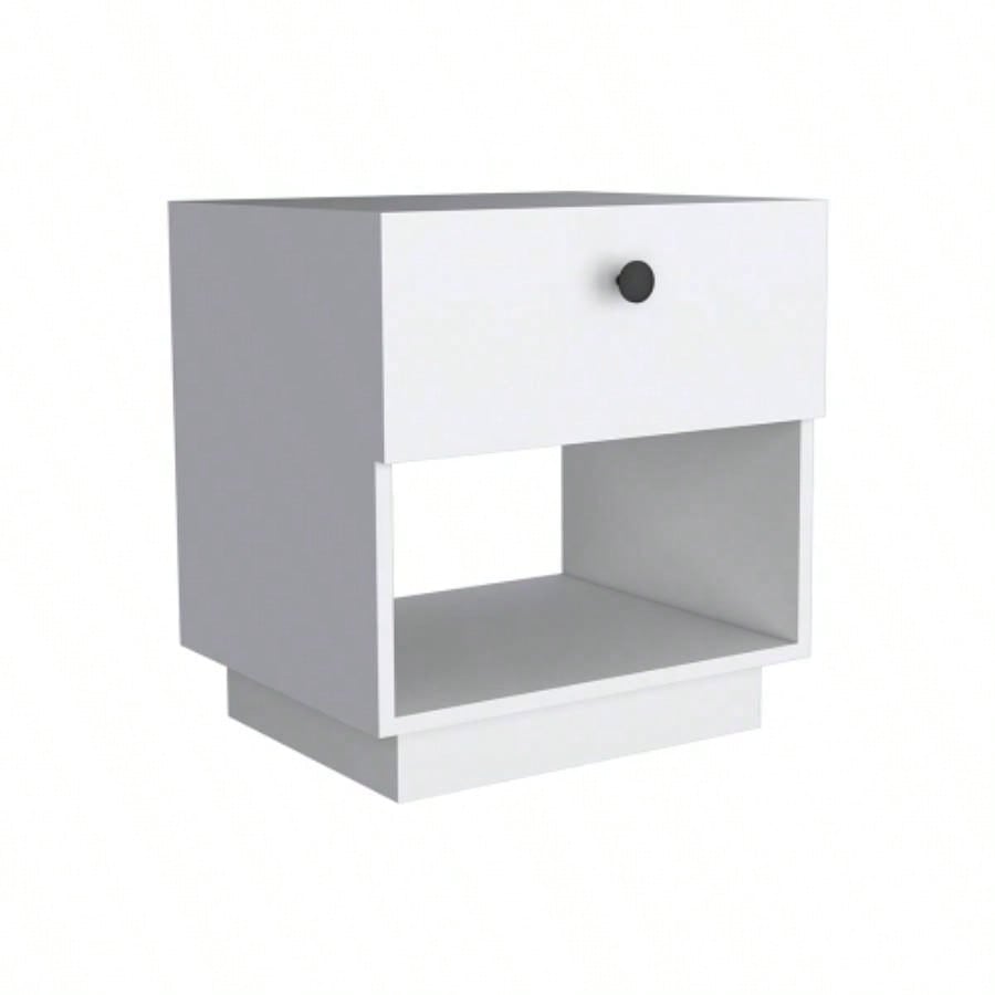 Nightstand Viliigili, One Drawer, White