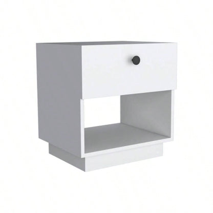 Nightstand Viliigili, One Drawer, White