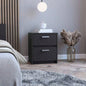 Nightstand Chequered, Two Drawes, White