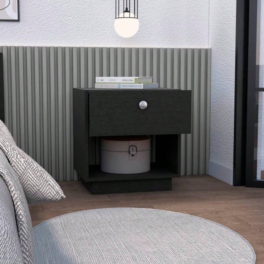 Nightstand Viliigili, One Drawer, White