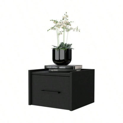 Elfrida Wall - Mounted Nightstand, Sleek Single - Drawer Design with Spacious Top Shelf