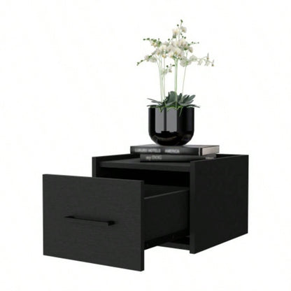 Elfrida Wall - Mounted Nightstand, Sleek Single - Drawer Design with Spacious Top Shelf