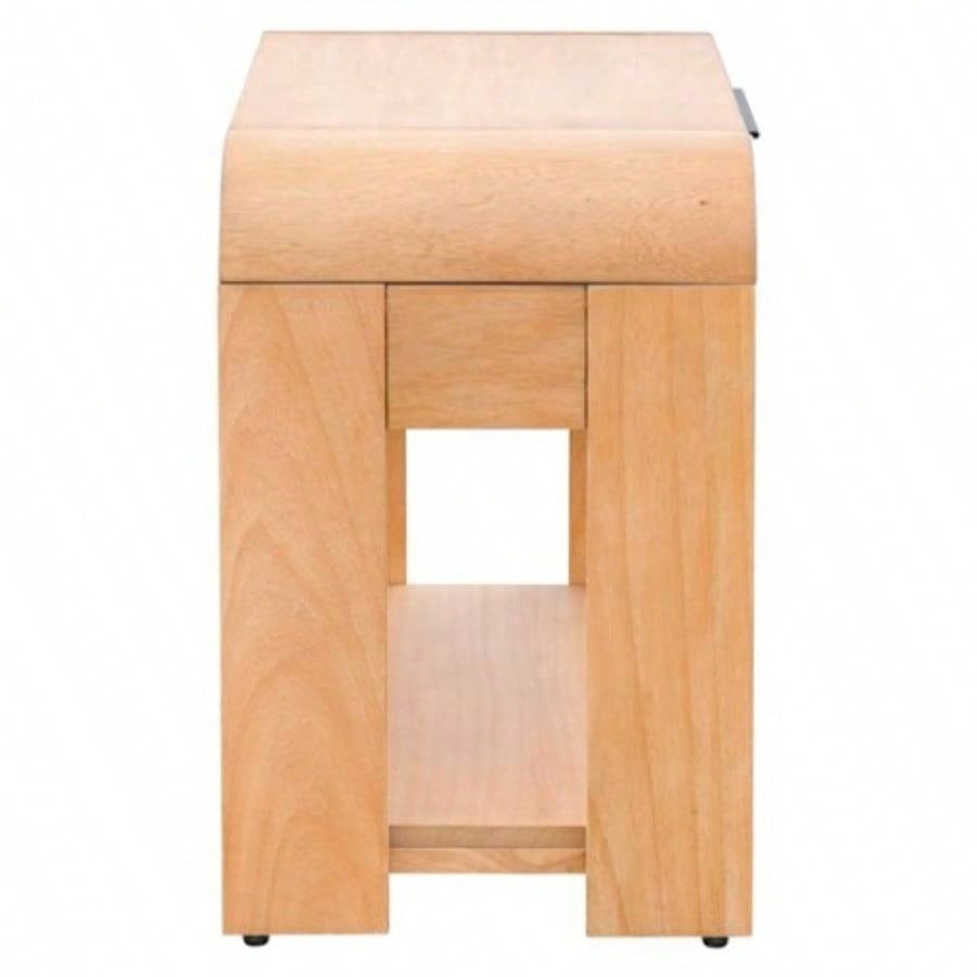 Modern One Drawer Waterfall Nightstand