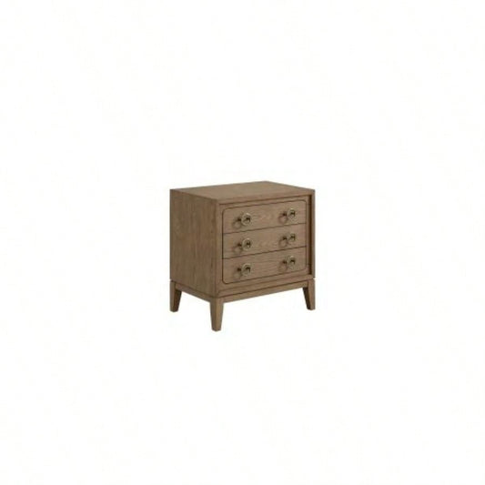 3 Drawer Nightstand with USB in Latte