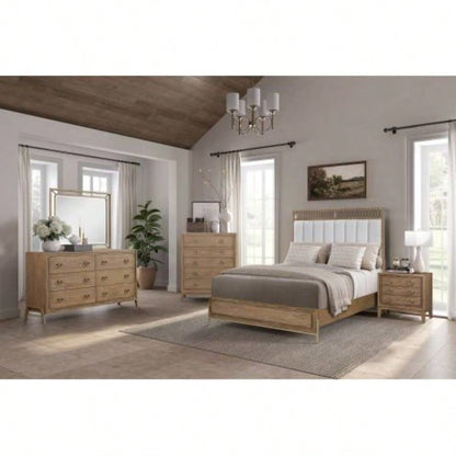 3 Drawer Nightstand with USB in Latte
