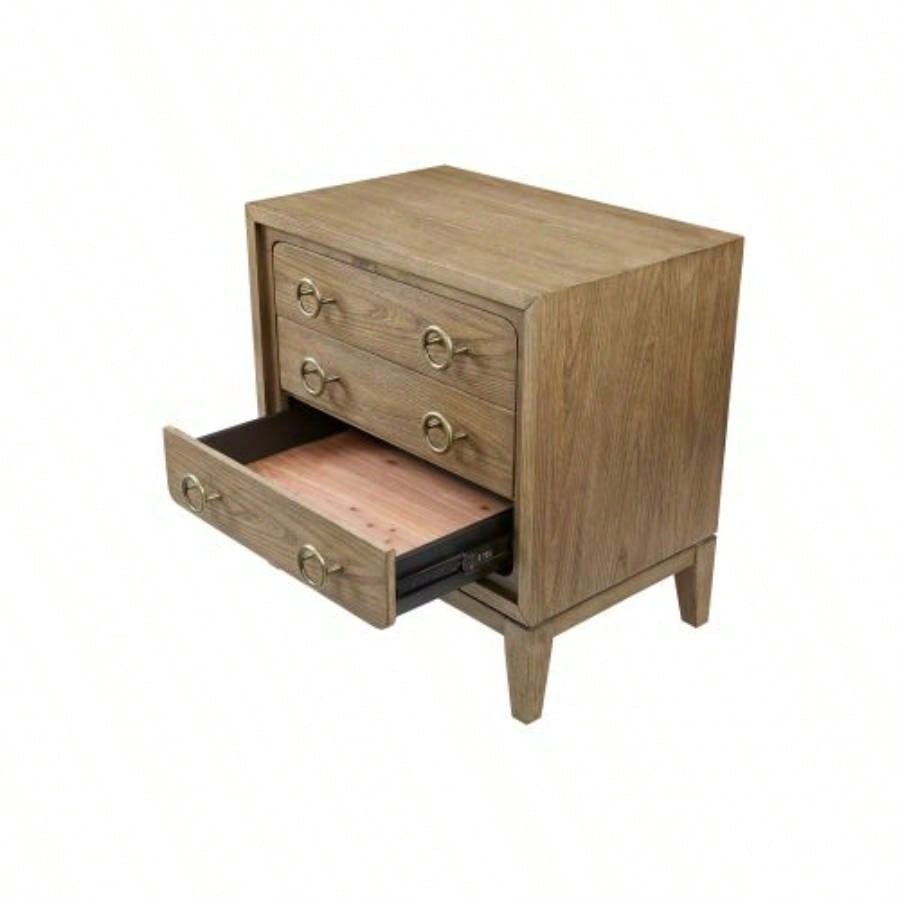 3 Drawer Nightstand with USB in Latte