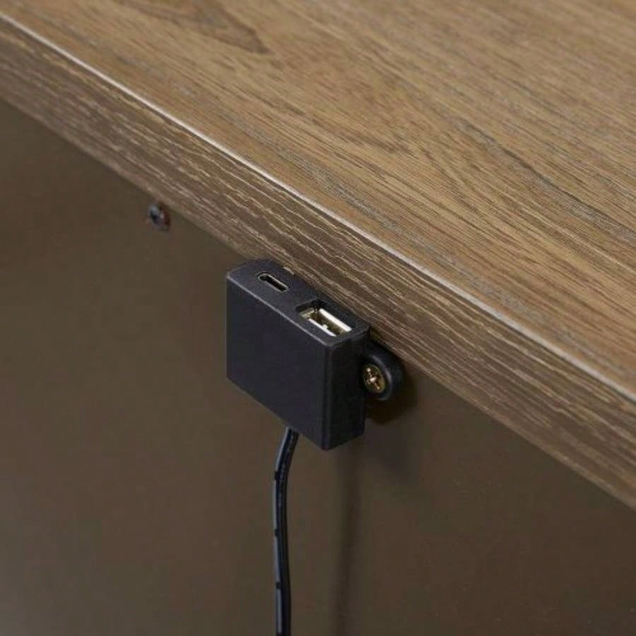 3 Drawer Nightstand with USB in Latte
