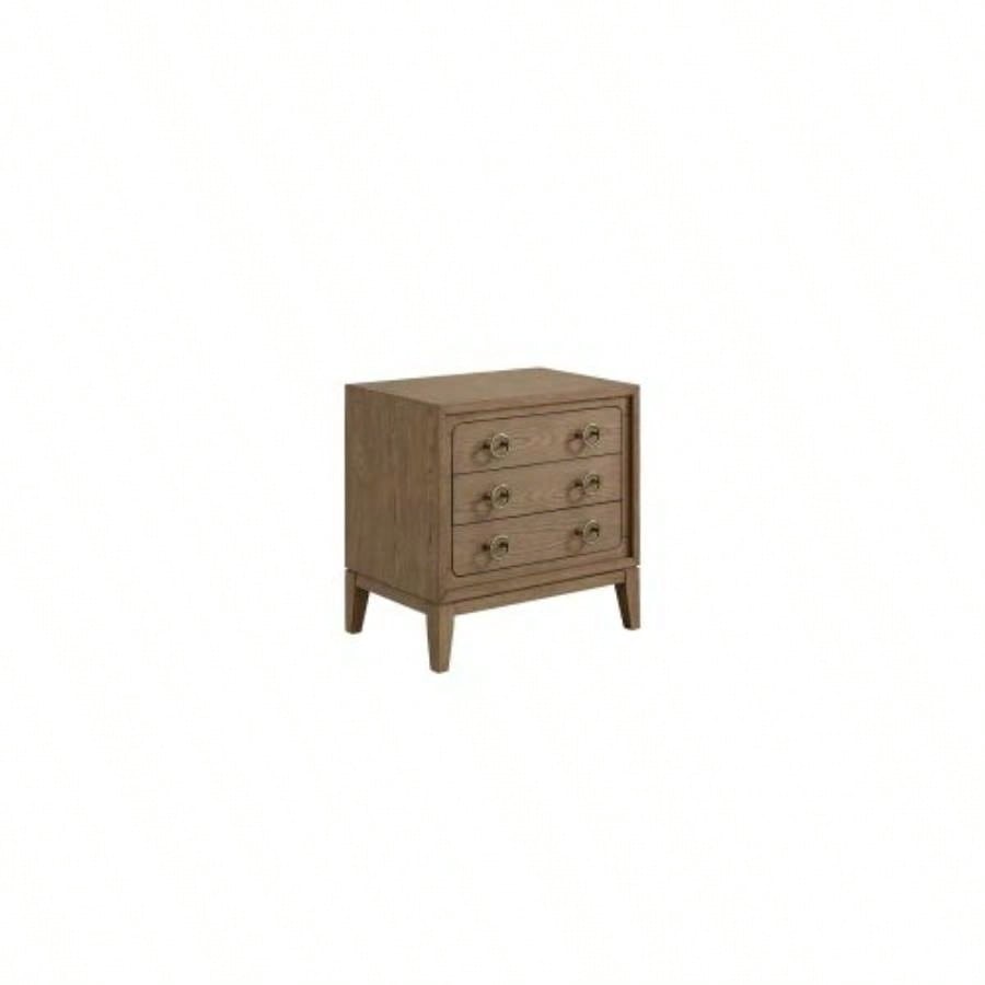 3 Drawer Nightstand with USB in Latte