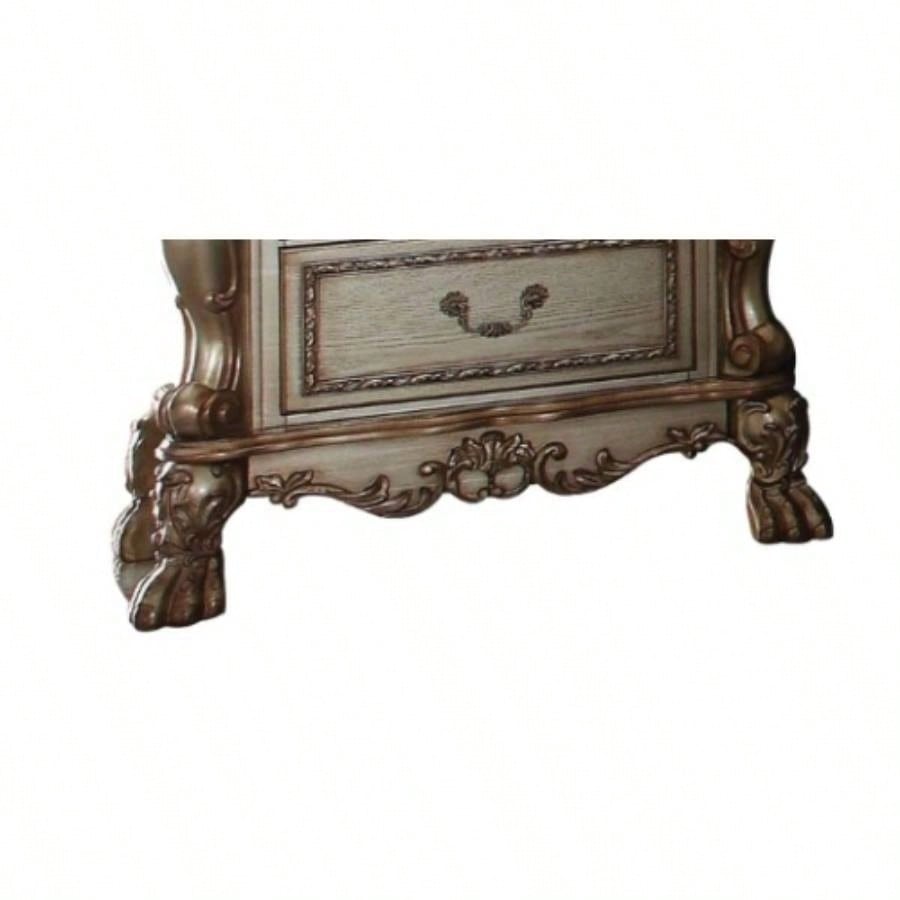 Dresden Gold Patina Bone Nightstand