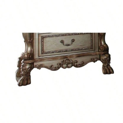Dresden Gold Patina Bone Nightstand