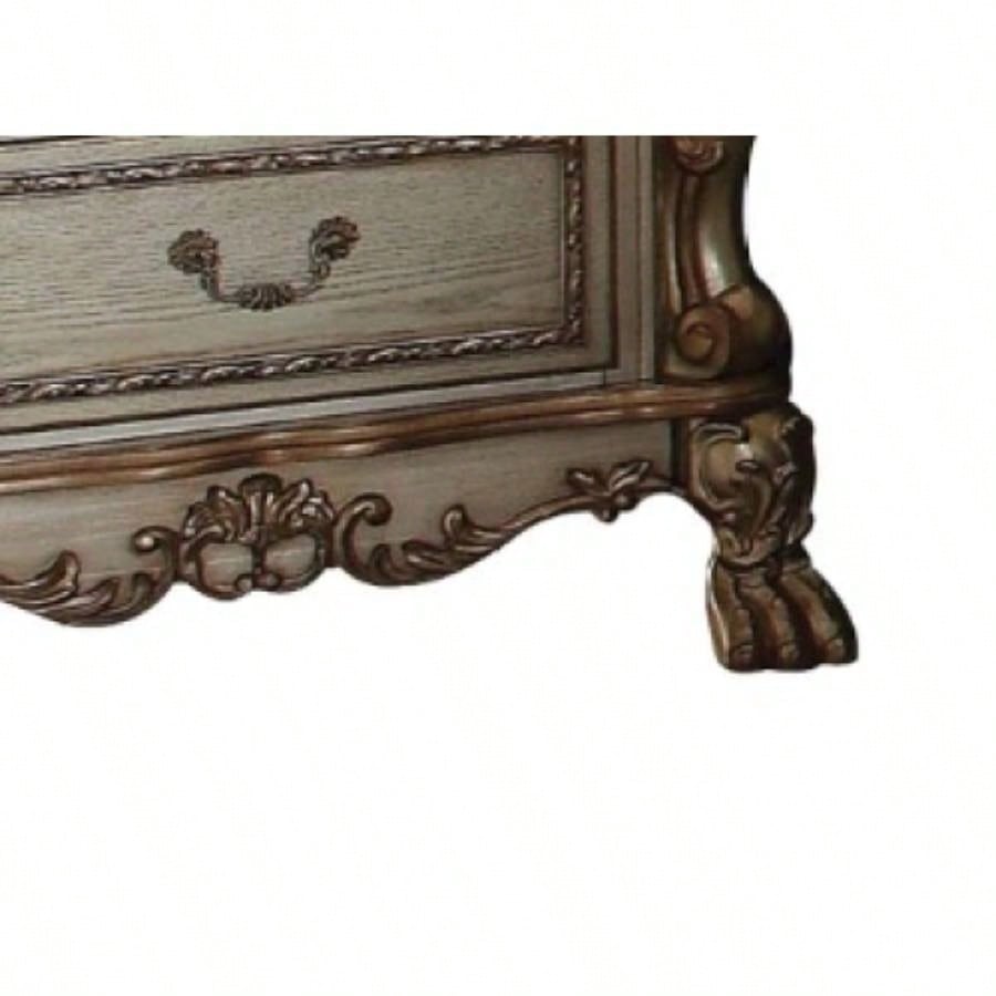 Dresden Gold Patina Bone Nightstand