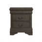 Classic Louis Philippe Style Brown Cherry 1pc Nightstand of 2x Drawers Traditional Design Bedroom Furniture
