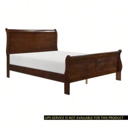 Classic Louis Philippe Style Brown Cherry 1pc Nightstand of 2x Drawers Traditional Design Bedroom Furniture