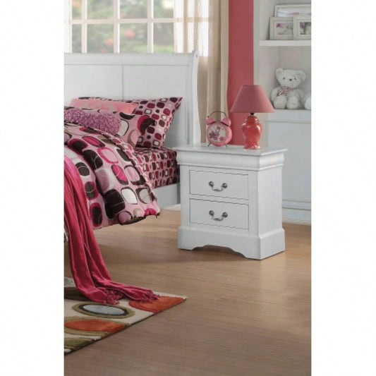 Louis Philippe III White Nightstand