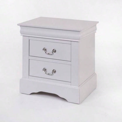 Louis Philippe III White Nightstand