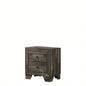 1pc Rustic Two Drawers Storage Nightstand White Wash Wooden Bedroom Furniture