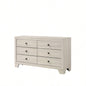 1pc Rustic Two Drawers Storage Nightstand Brown Gray Wooden Bedroom Furniture